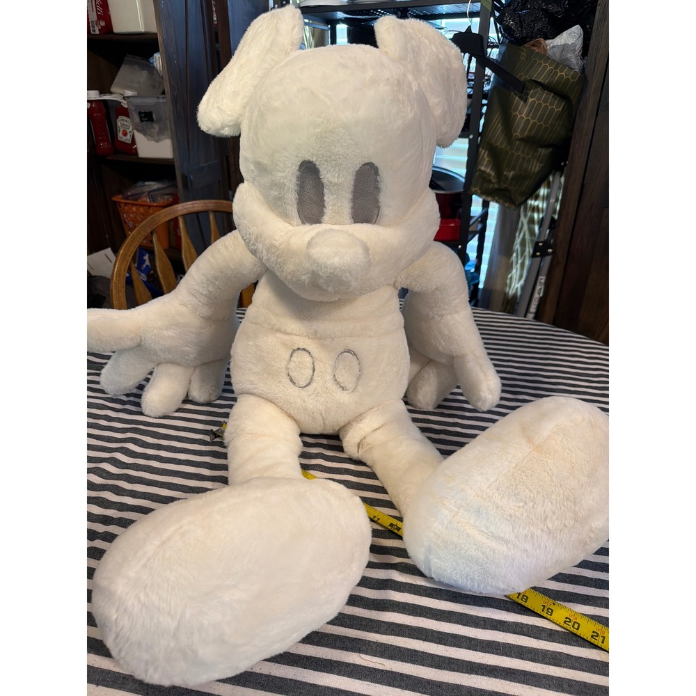 Disney Mickey Mouse Giant 34 Inch Plush Monochromatic All White Just Play LLC